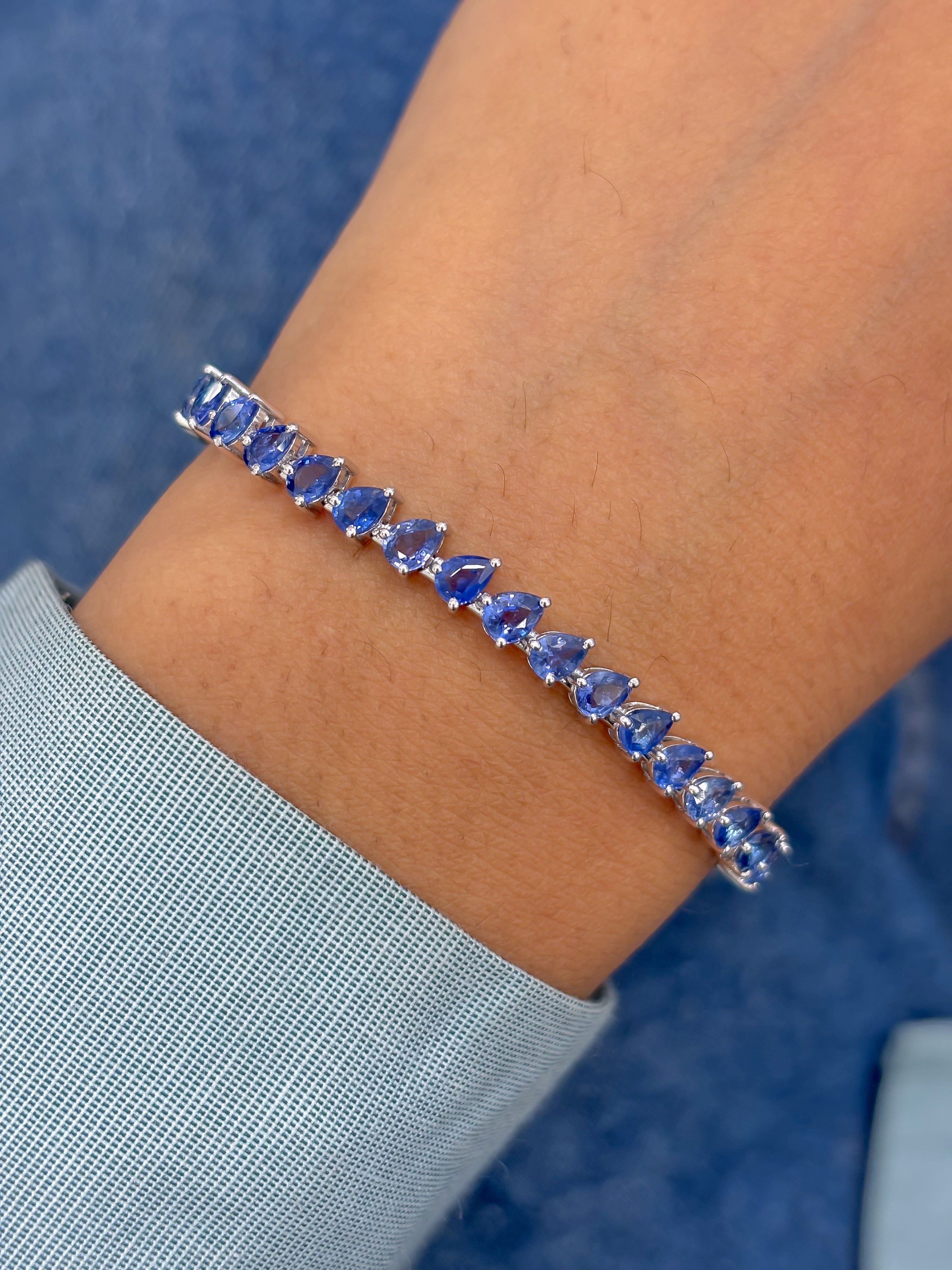 JPBRC-1300/12495 Blue Sapphire Bracelet | 14K