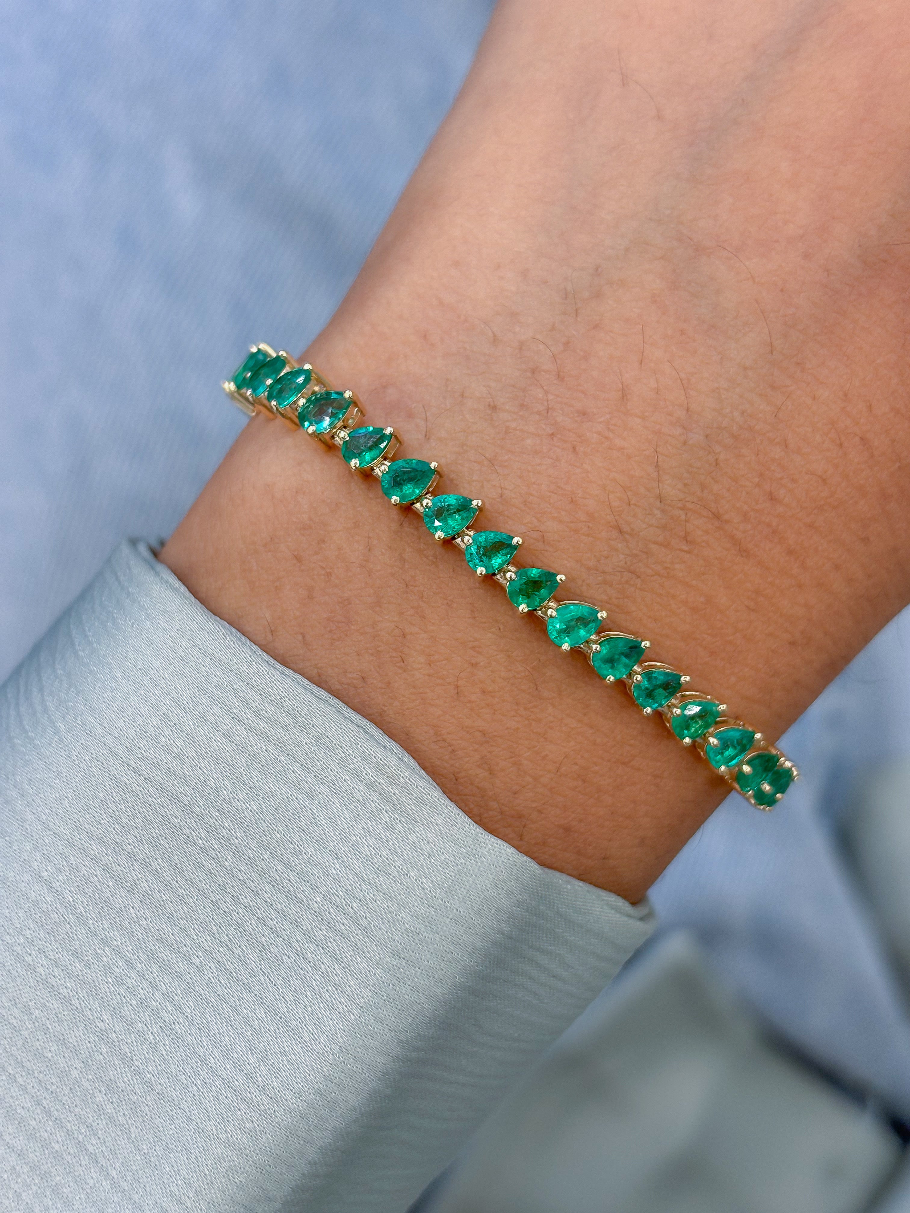 JPBRC-1304/12609 Emerald Bracelet | 14K
