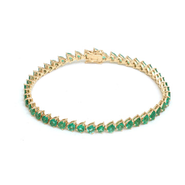 JPBRC-1304/12609 Emerald Bracelet | 14K