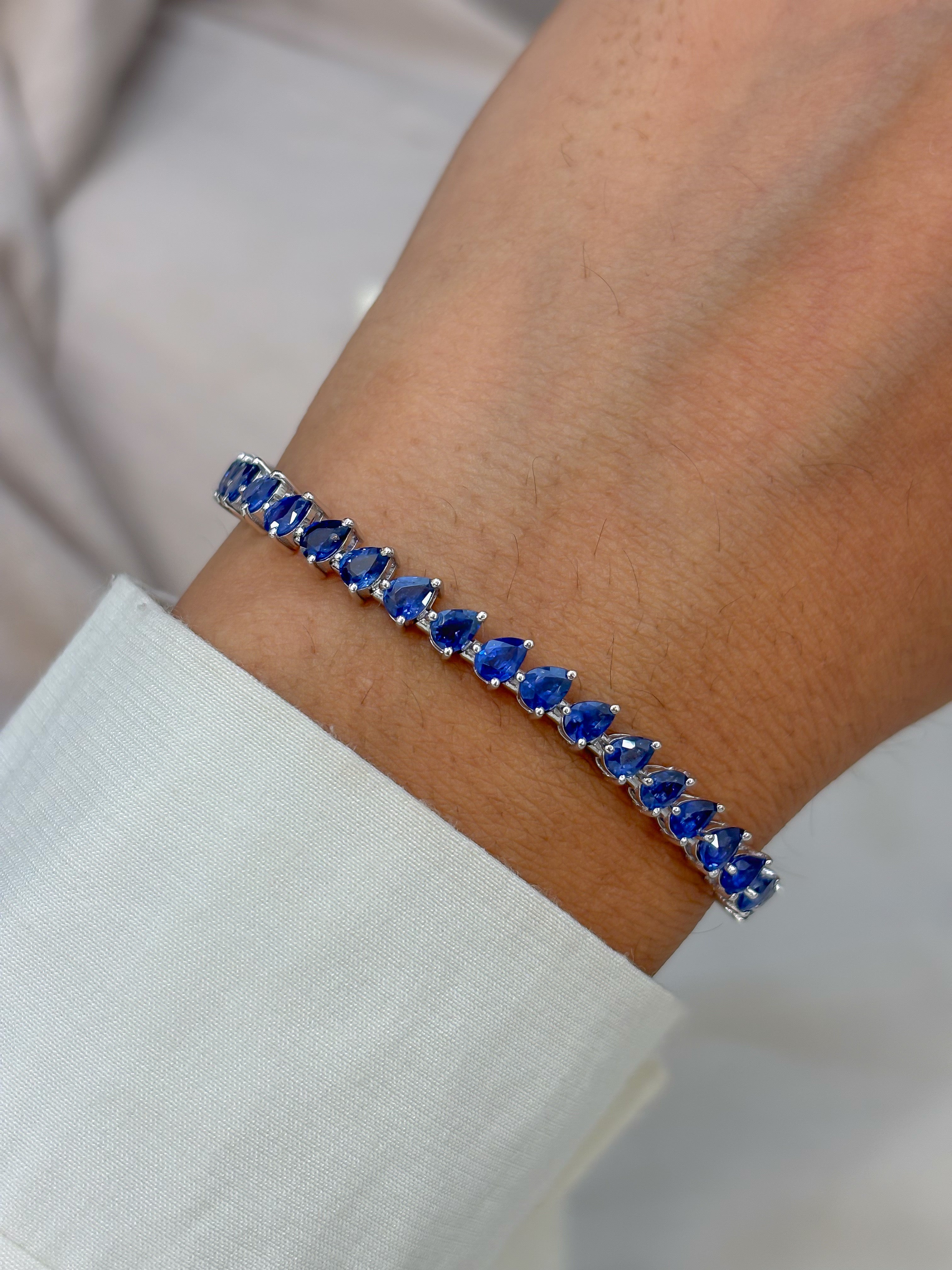 JPBRC-1307/12686 Blue Sapphire Bracelet | 18K