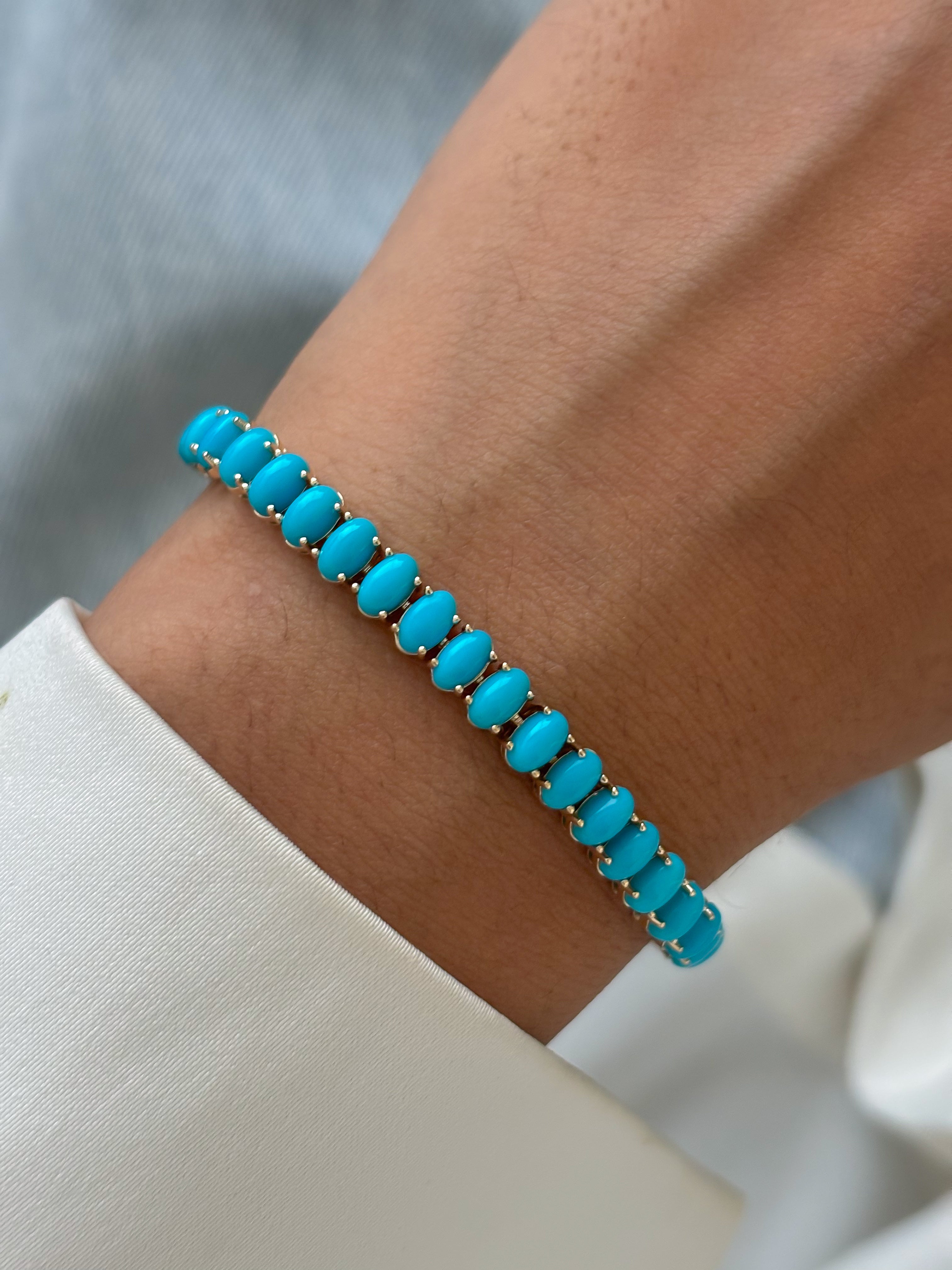 JPBRC-1311/12908 Turquoise Bracelet | 14K