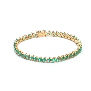 JPBRC-1313/12952 Ruby Emerald Bracelet | 18K