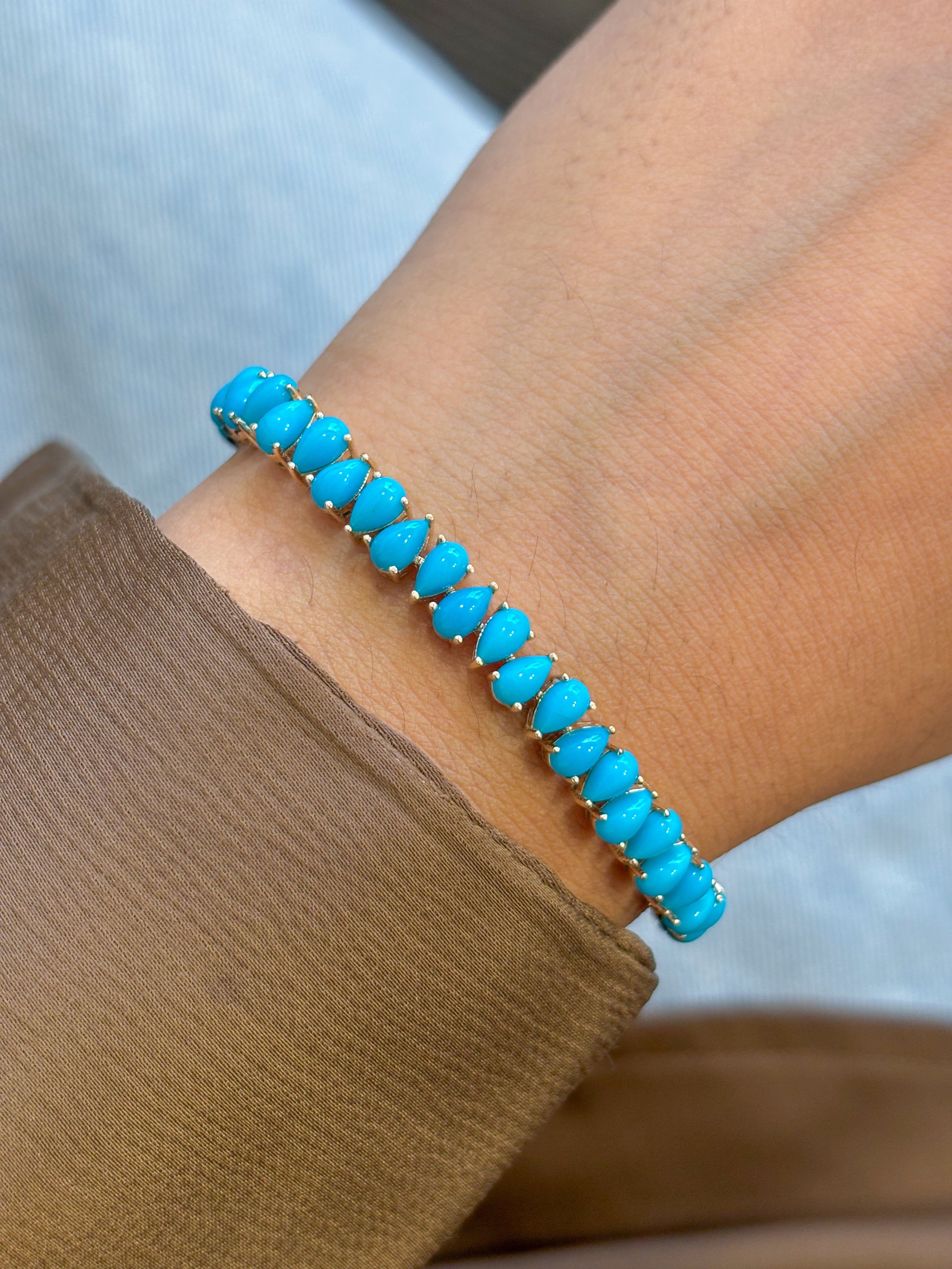 JPBRC-1316/13037 Turquoise Bracelet | 14K
