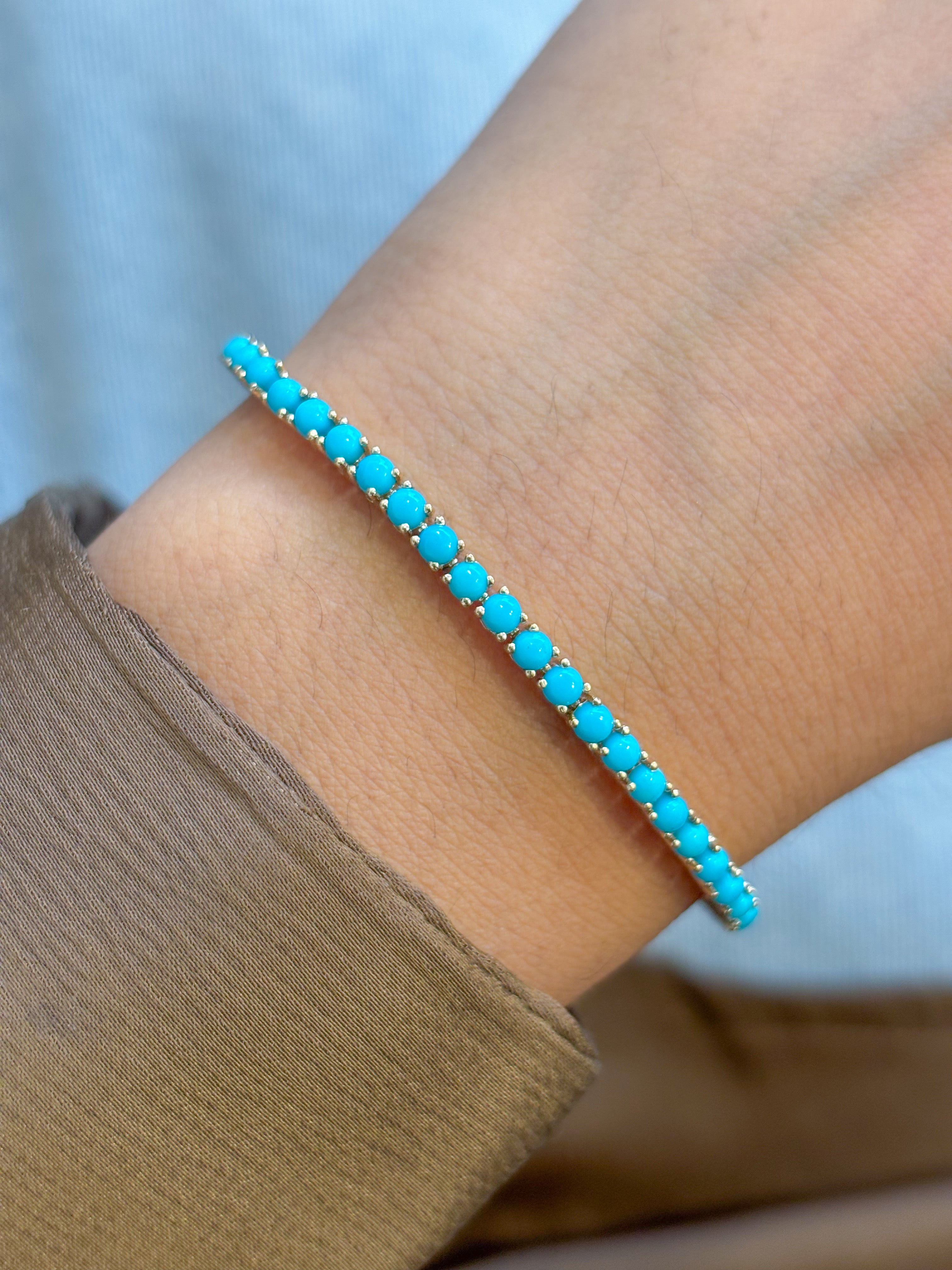 JPBRC-1317/13038 Turquoise Bracelet | 14K