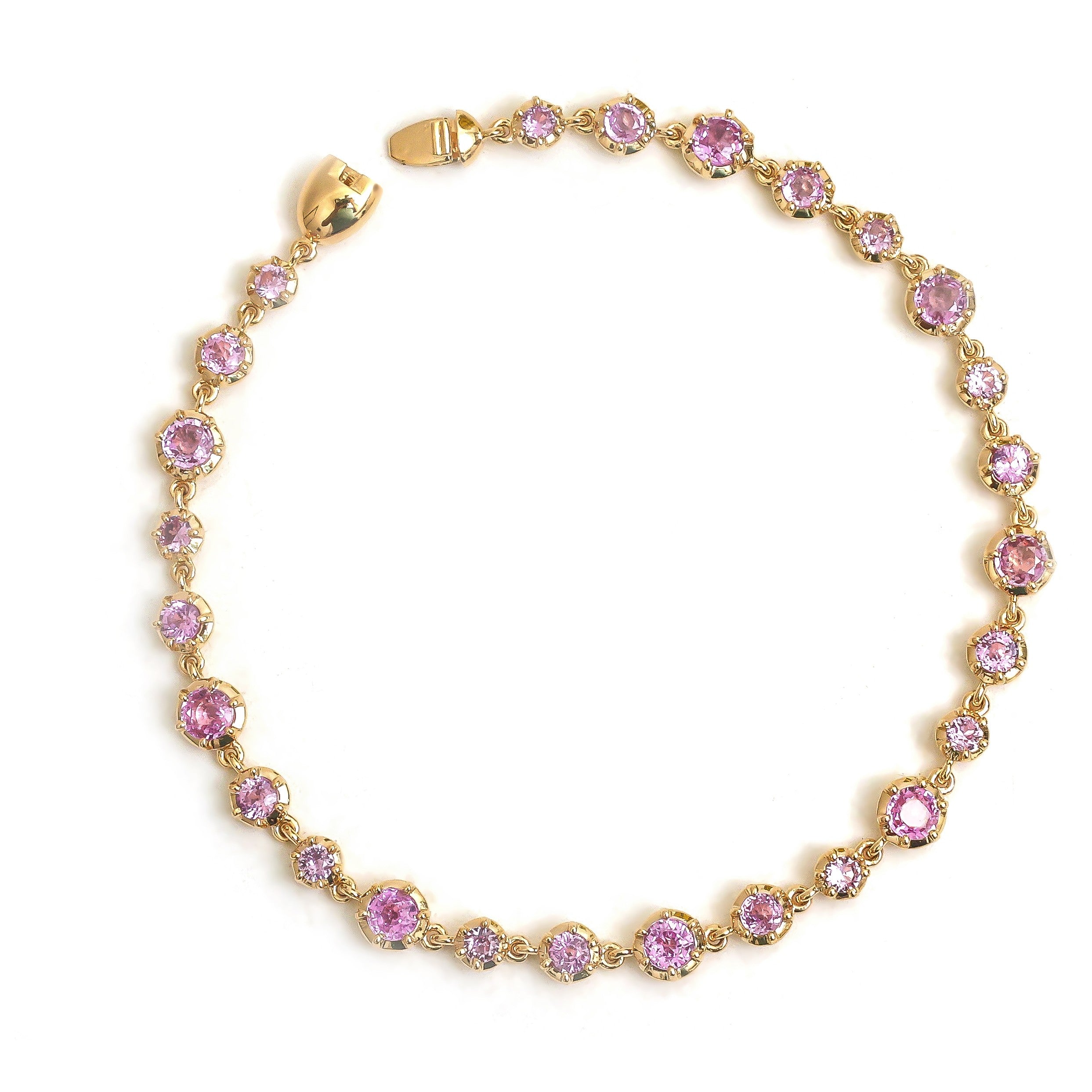 JPBRC-1319/13275 Pink Sapphire Bracelet | 18K