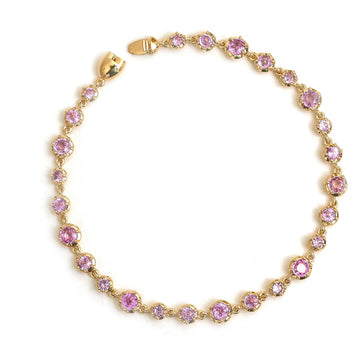 JPBRC-1319/13275 Pink Sapphire Bracelet | 18K