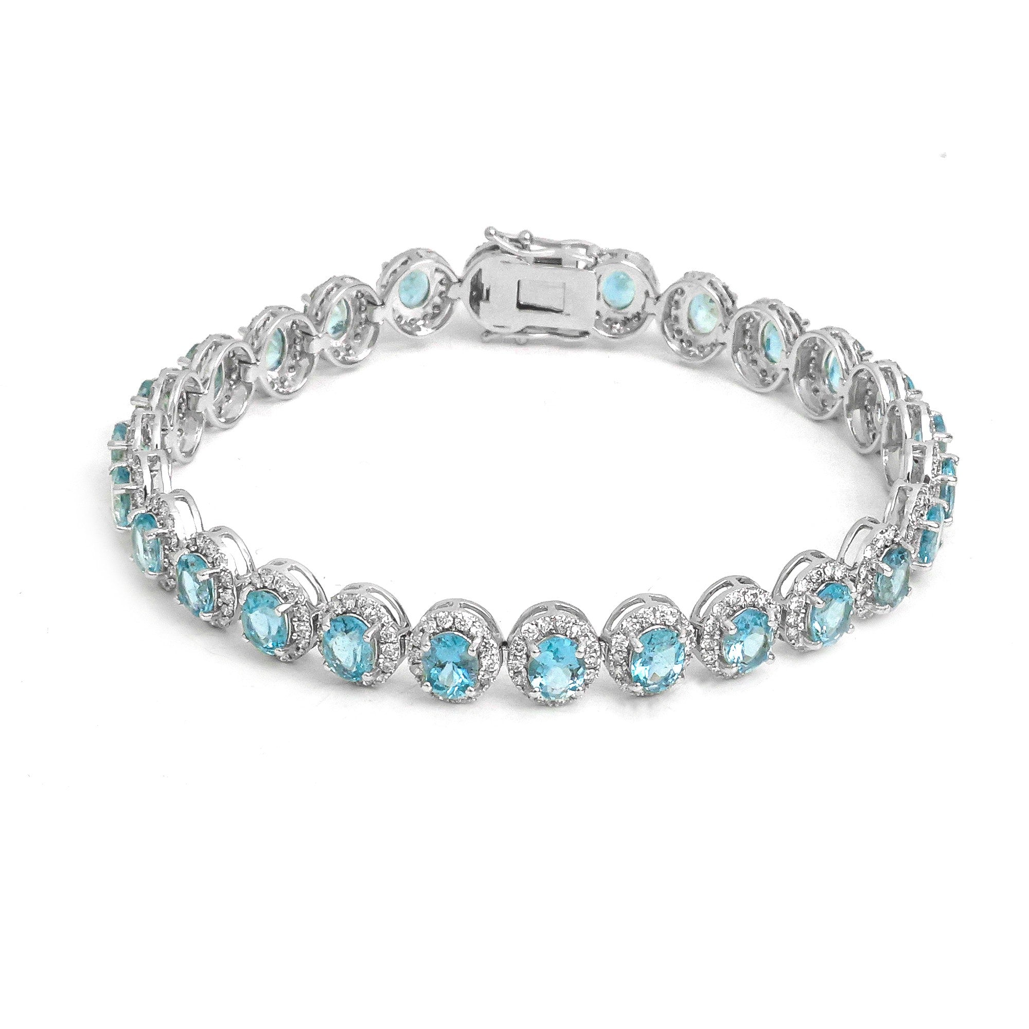 JPBRC-1320/13299 Aquamarine Diamond Bracelet | 14K
