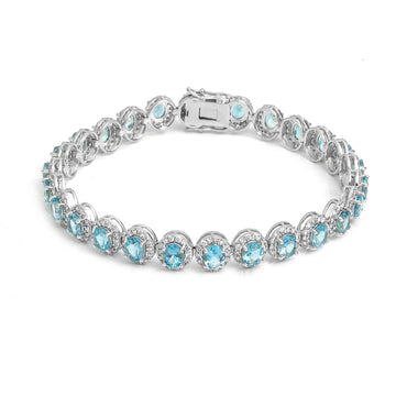 JPBRC-1320/13299 Aquamarine Diamond Bracelet | 14K