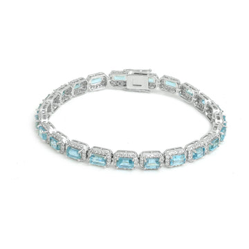JPBRC-1321/13300 Aquamarine Diamond Bracelet | 14K