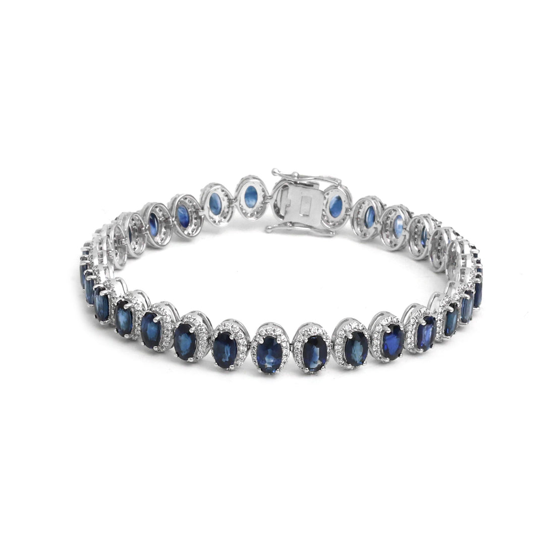 JPBRC-1322/13301 Blue Sapphire Diamond Bracelet | 14K
