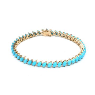 JPBRC-1327/13435 Turquoise Bracelet | 14K