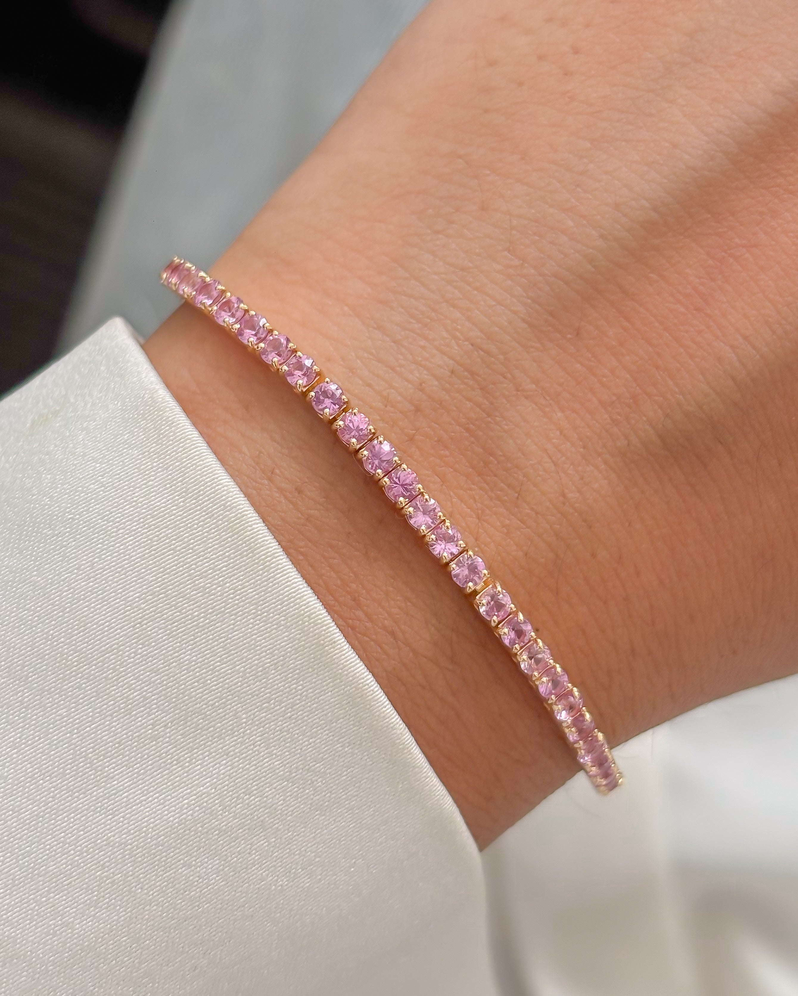 JPBRC-1333/13588 Pink Sapphire Bracelet | 18K