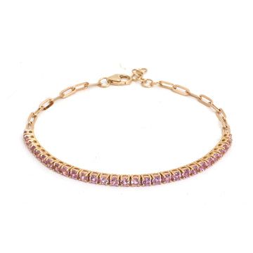 JPBRC-1333/13588 Pink Sapphire Bracelet | 18K