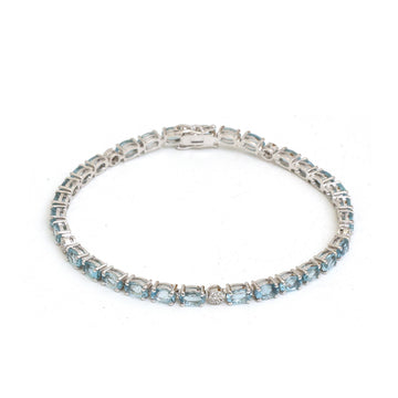 JPBRC-1335/13590 Aquamarine Diamond Bracelet | 14K