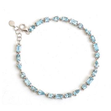 JPBRC-1336/13591 Aquamarine Bracelet | 14K