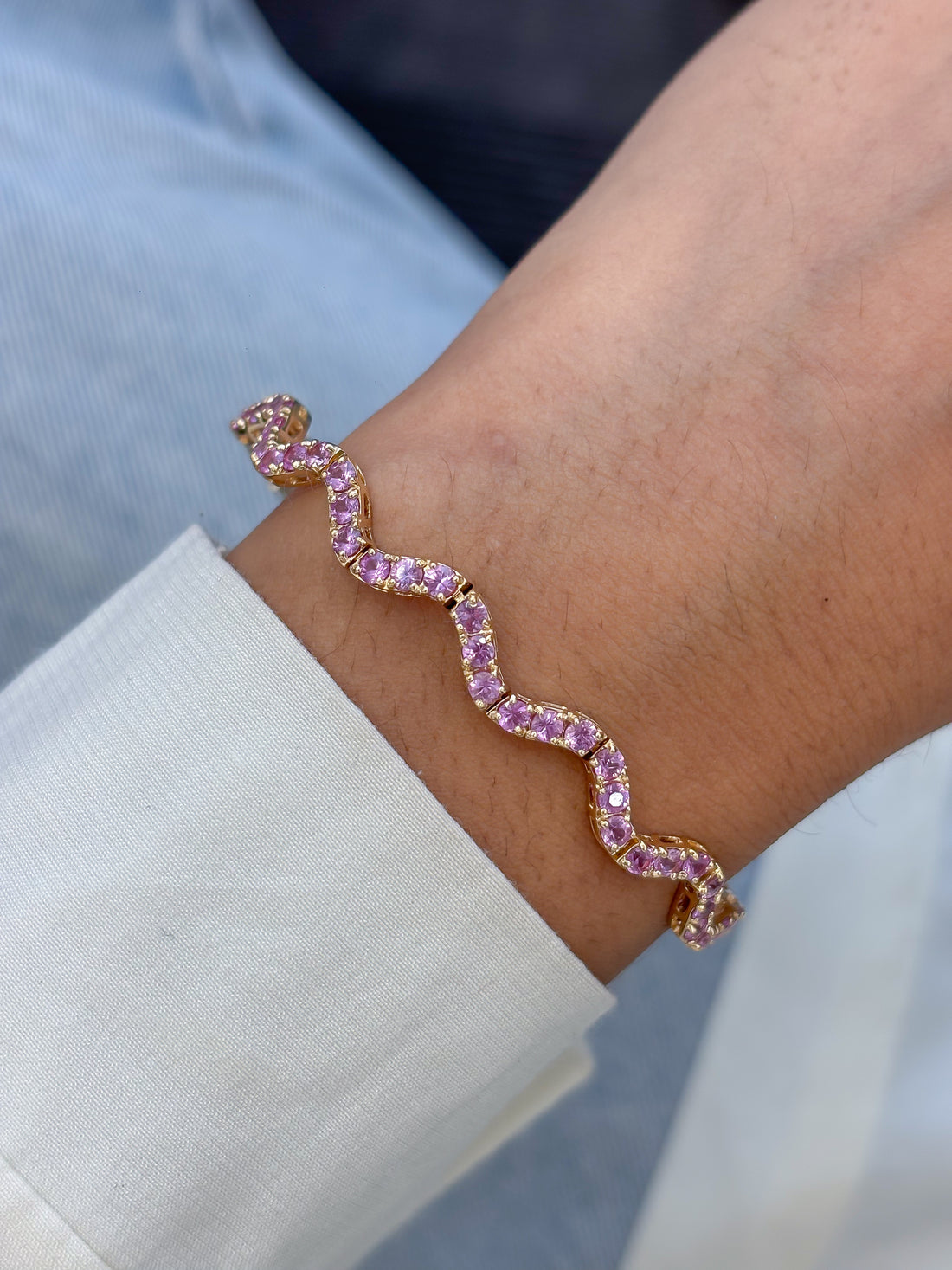JPBRC-1338/13671 Pink Sapphire Bracelet | 18K
