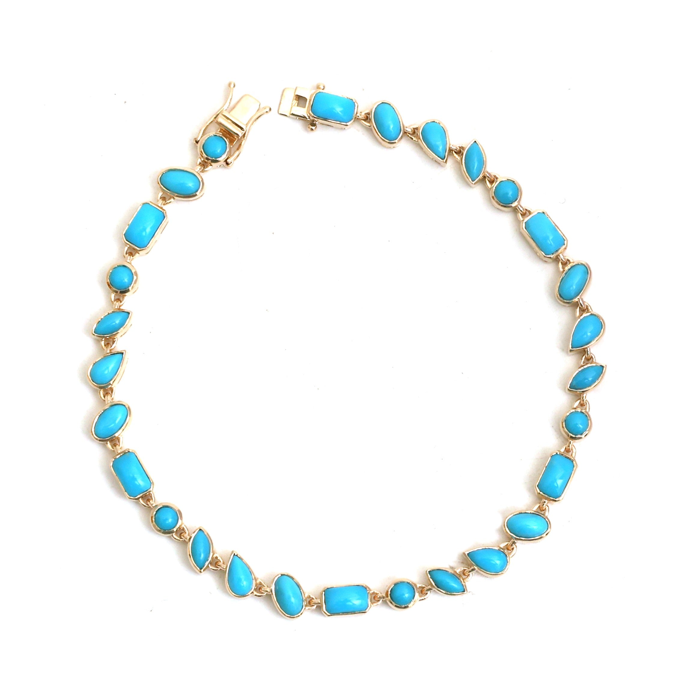 JPBRC-1340/13673 Turquoise Bracelet | 14K