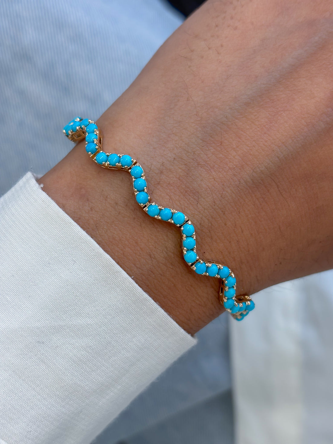 JPBRC-1341/13674 Turquoise Bracelet | 14K