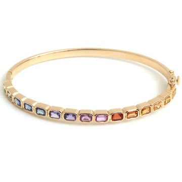 JPBRC-1345/13736 Rainbow Sapphire Bracelet | 14K