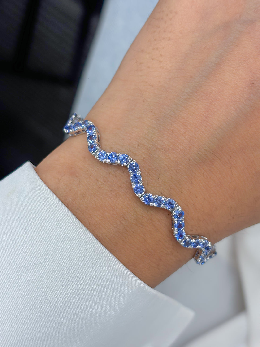 JPBRC-1353/13823 Blue Sapphire Bracelet | 14K