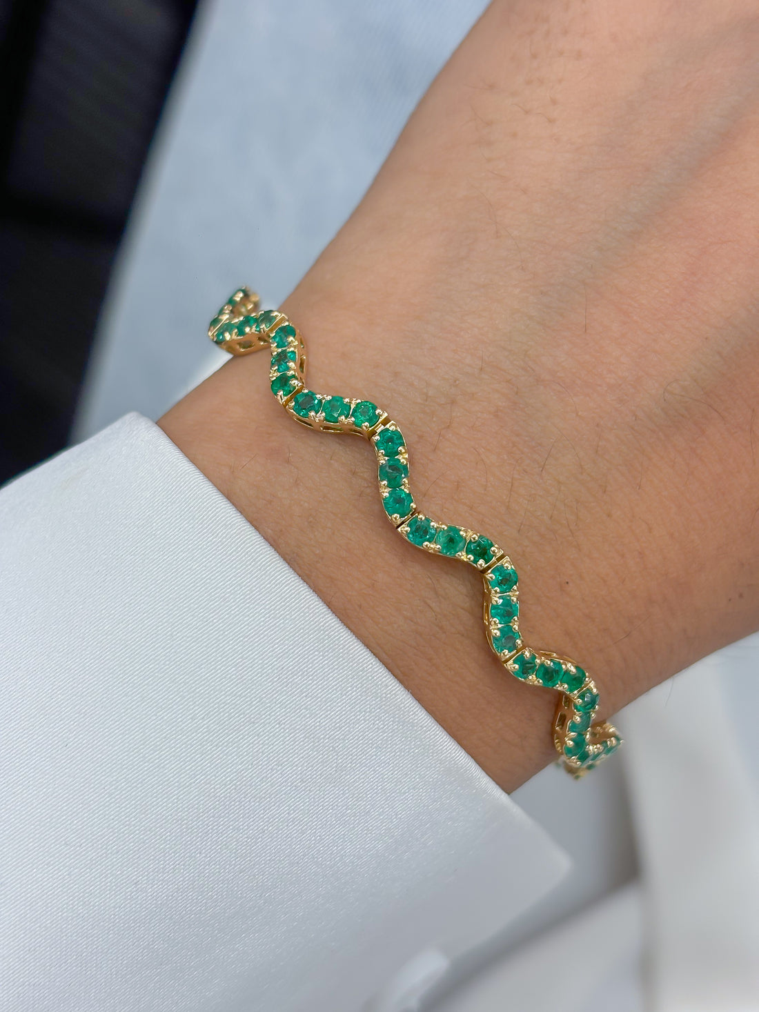 JPBRC-1355/13836 Emerald Bracelet | 18K