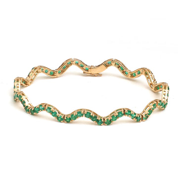JPBRC-1355/13836 Emerald Bracelet | 18K