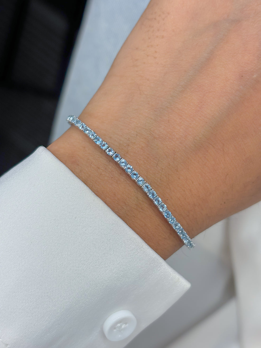 JPBRC-1356/13837 Aquamarine Bracelet | 14K