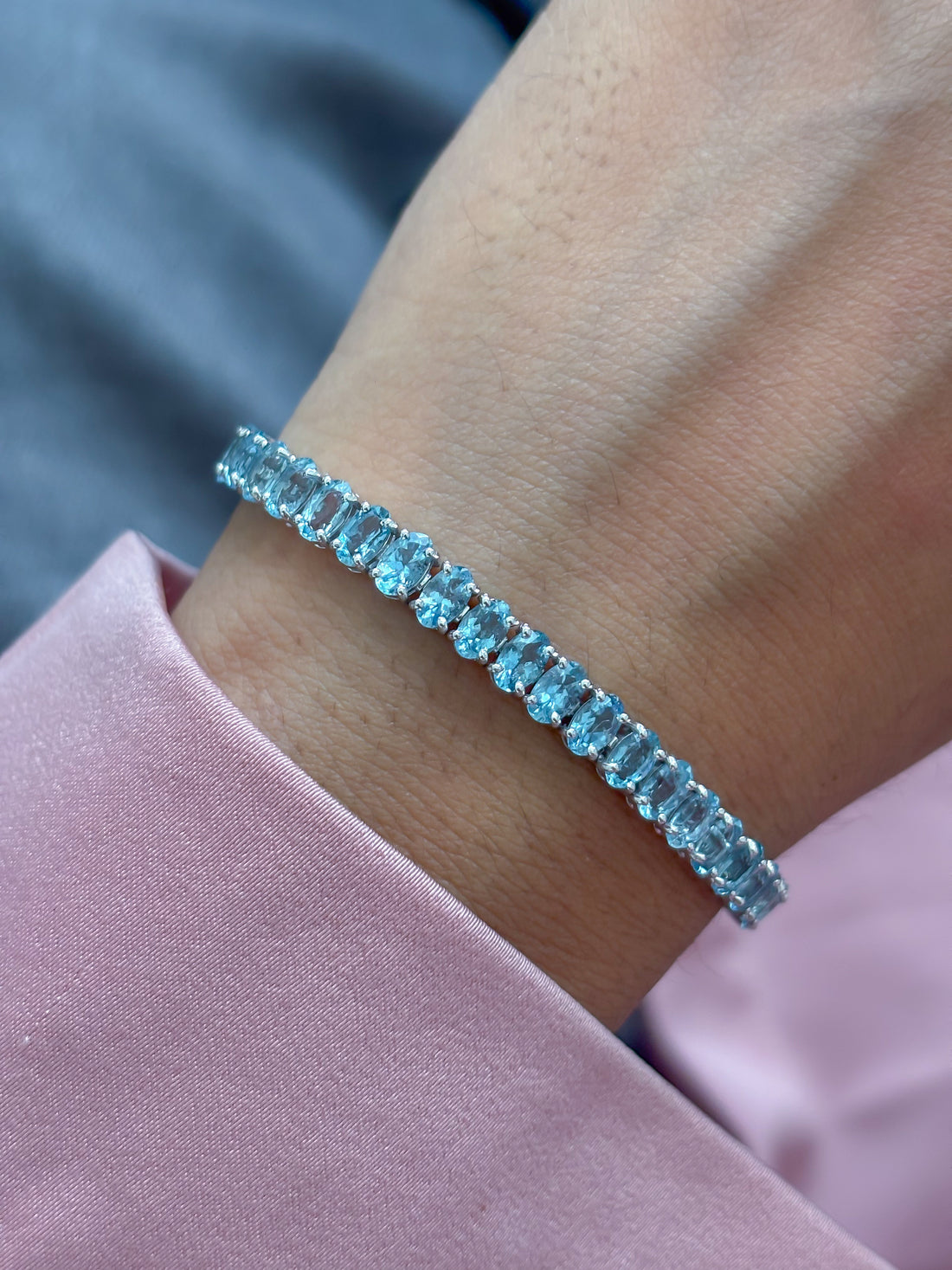 JPBRC-1364/13952 Aquamarine Bracelet | 14K