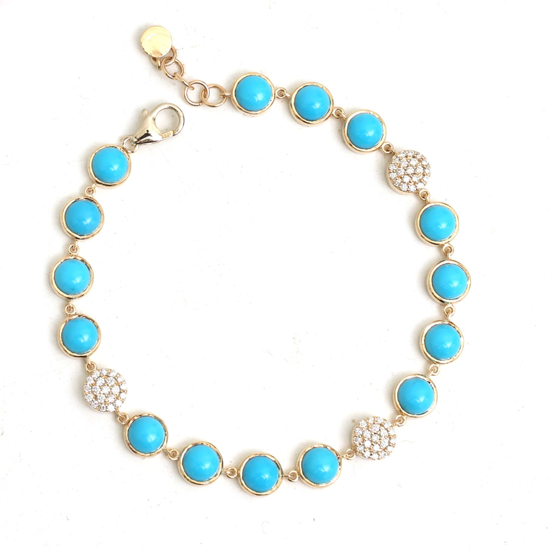 JPBRC-1367/13955 Turquoise Diamond Bracelet | 14K