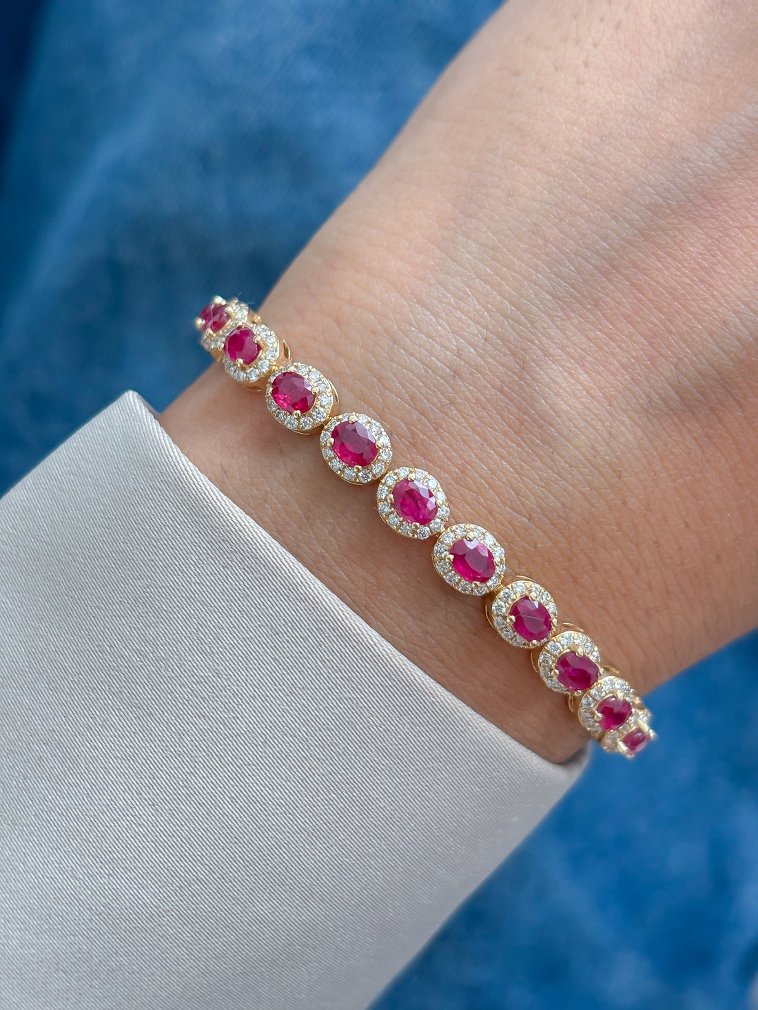 JPBRC-1368/13984 Ruby Diamond Bracelet | 18K