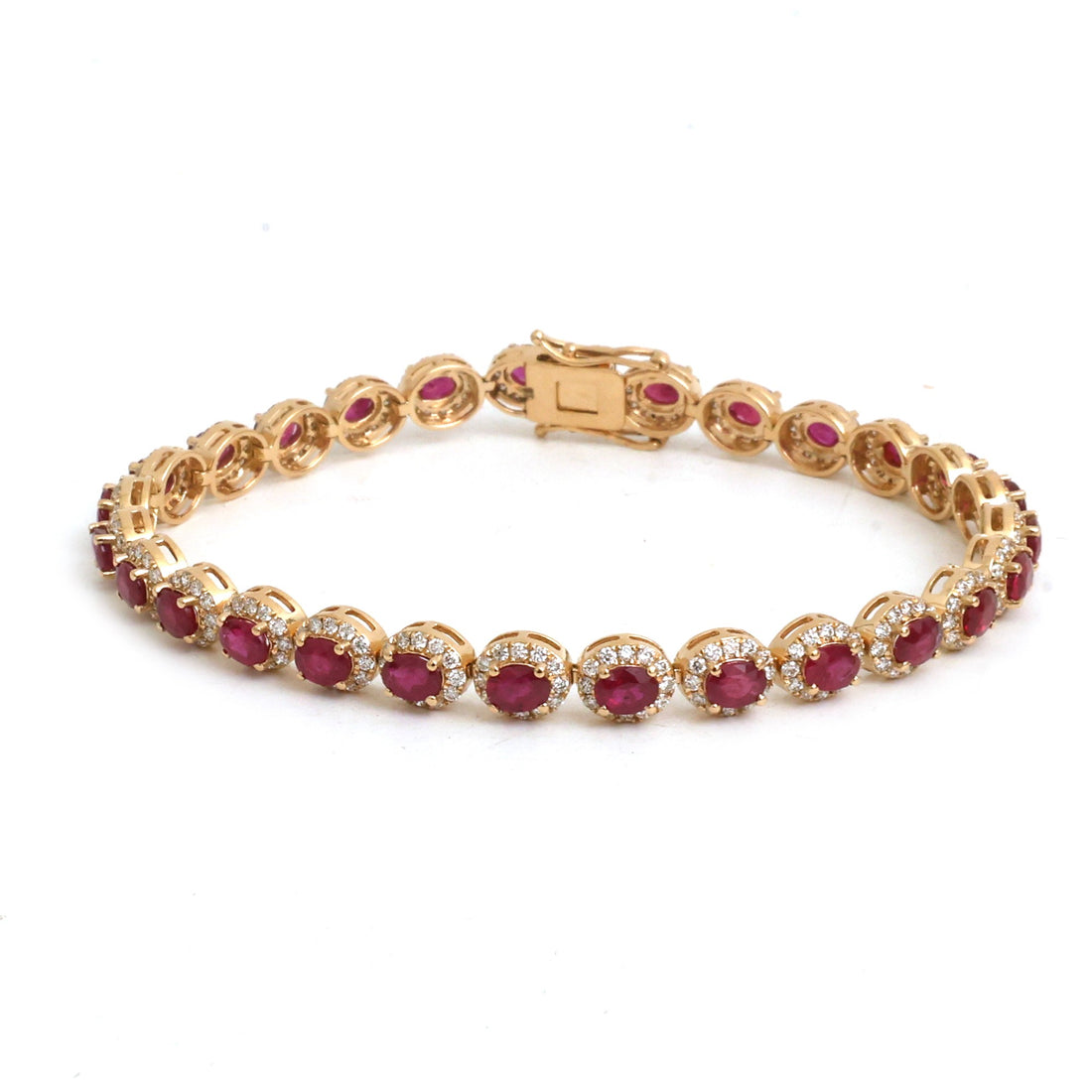 JPBRC-1368/13984 Ruby Diamond Bracelet | 18K