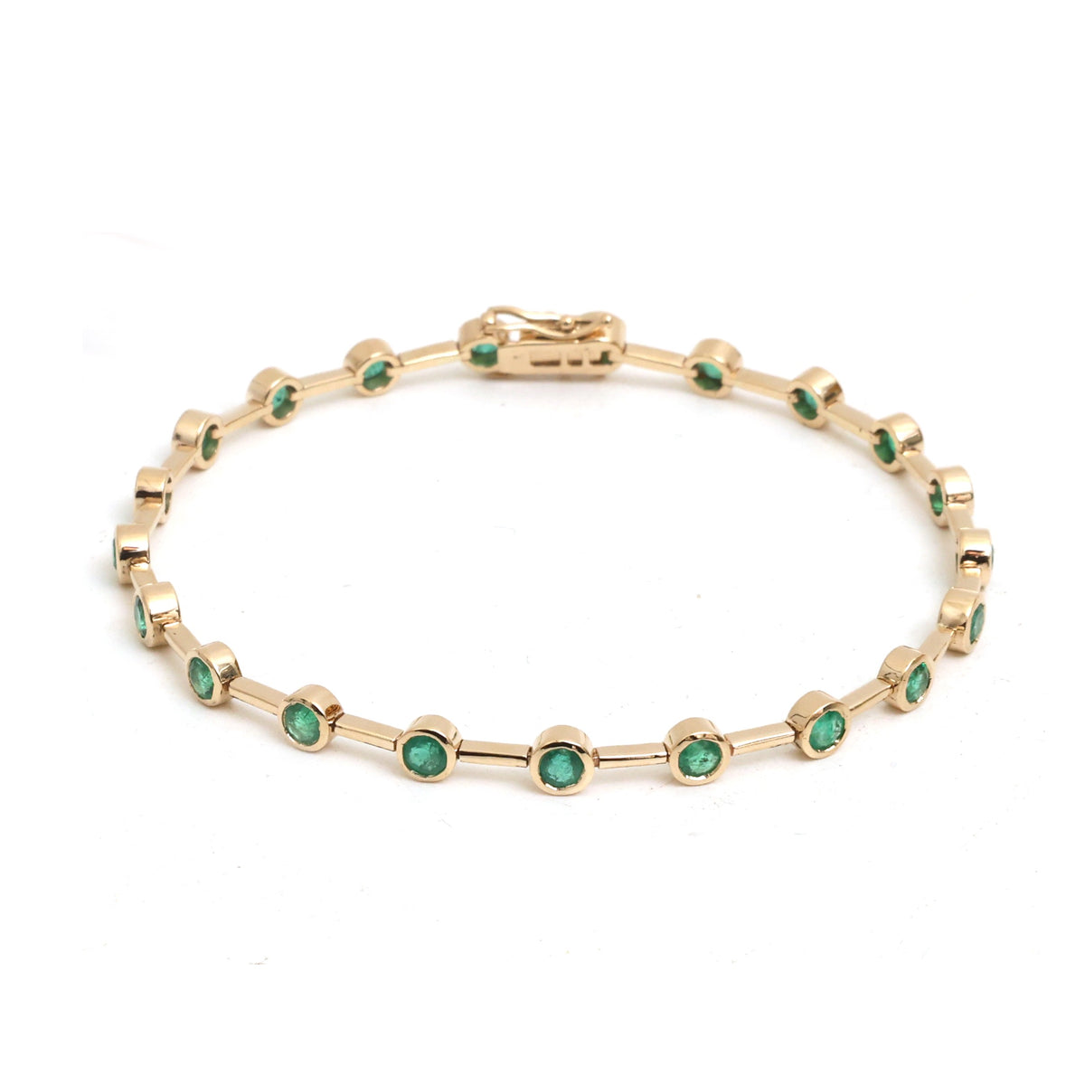 JPBRC-1370/13986 Emerald Bracelet | 14K