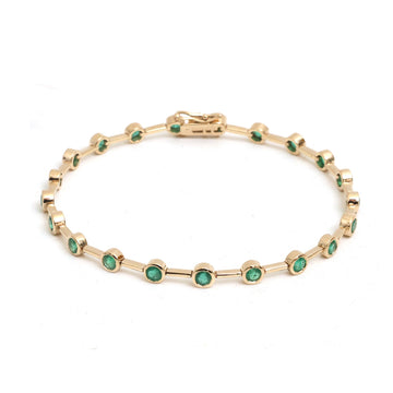 JPBRC-1370/13986 Emerald Bracelet | 14K