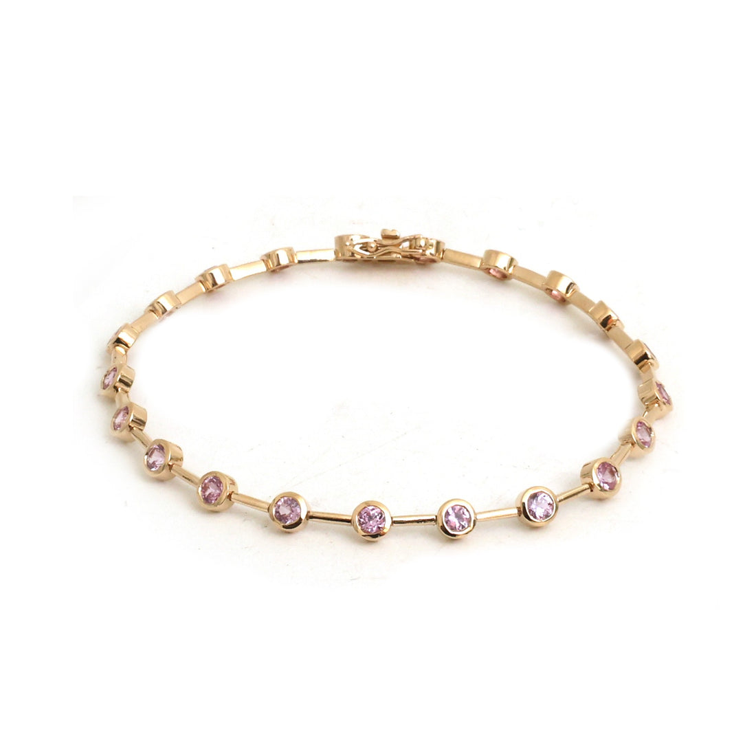 JPBRC-1371/13987 Pink Sapphire Bracelet | 14K