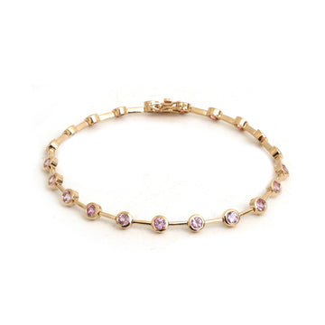 JPBRC-1371/13987 Pink Sapphire Bracelet | 14K