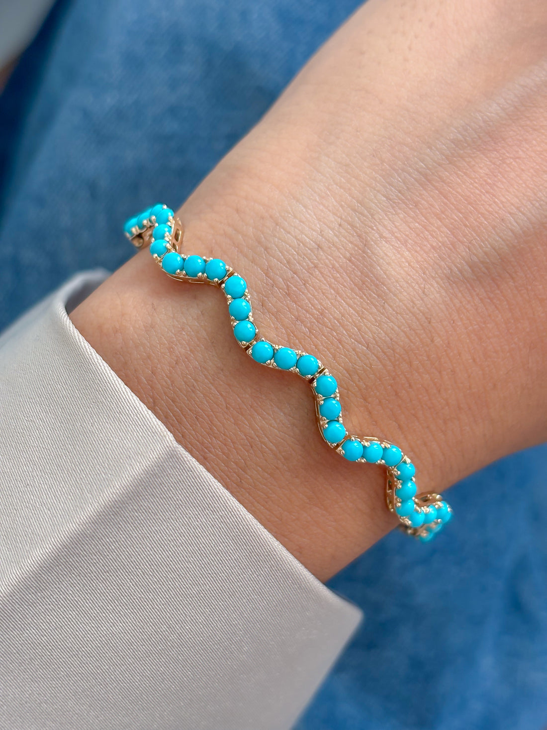 JPBRC-1372/13998 Turquoise Bracelet | 14K