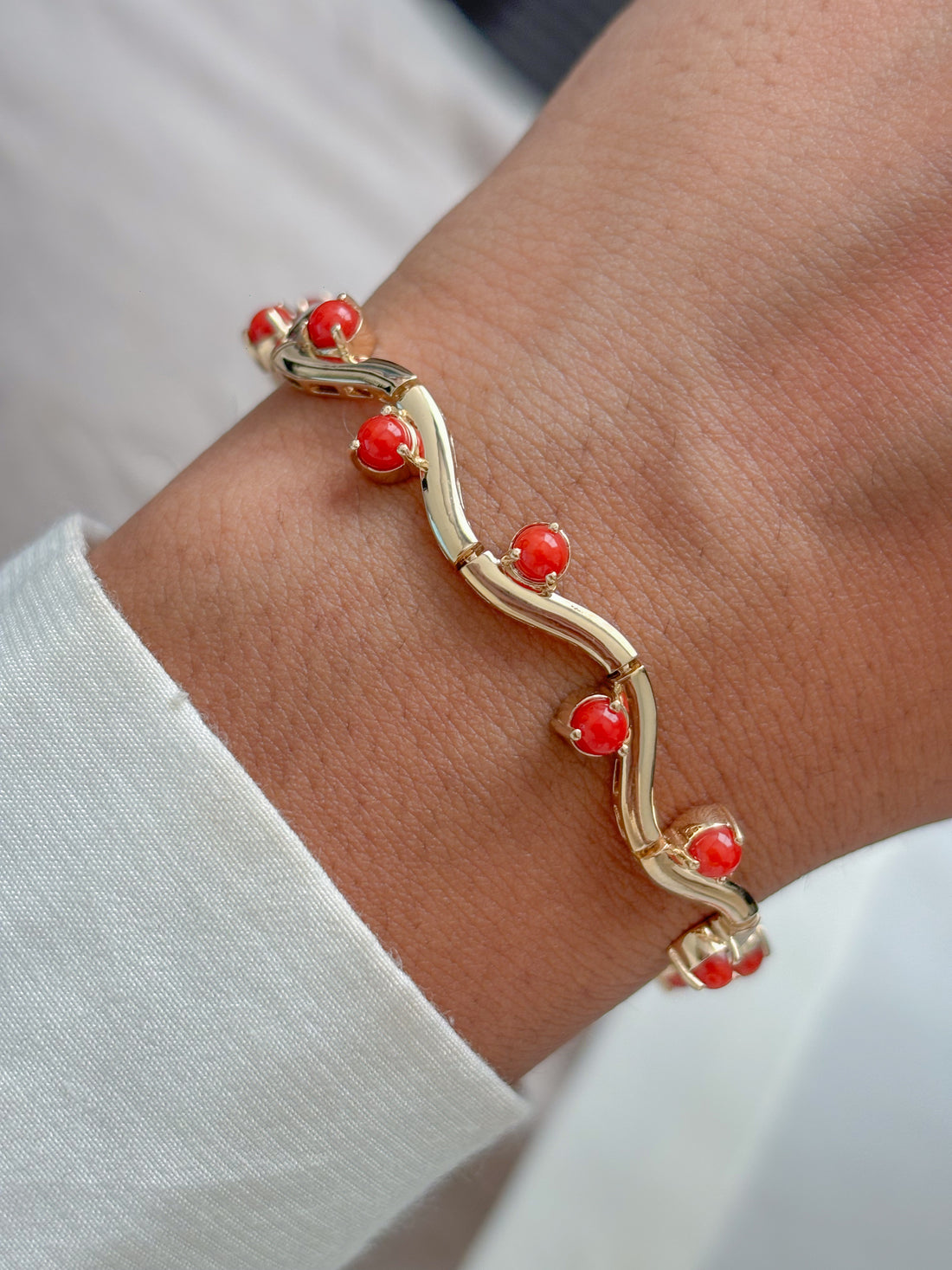 JPBRC-1374/14066 Coral Bracelet | 14K