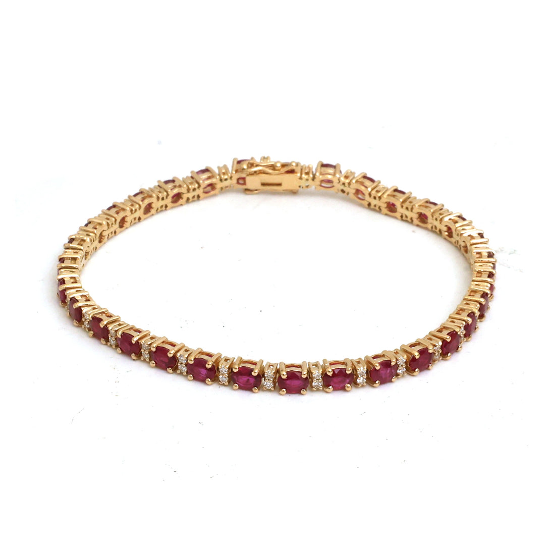 JPBRC-1376/14121 Ruby Diamond Bracelet | 18K