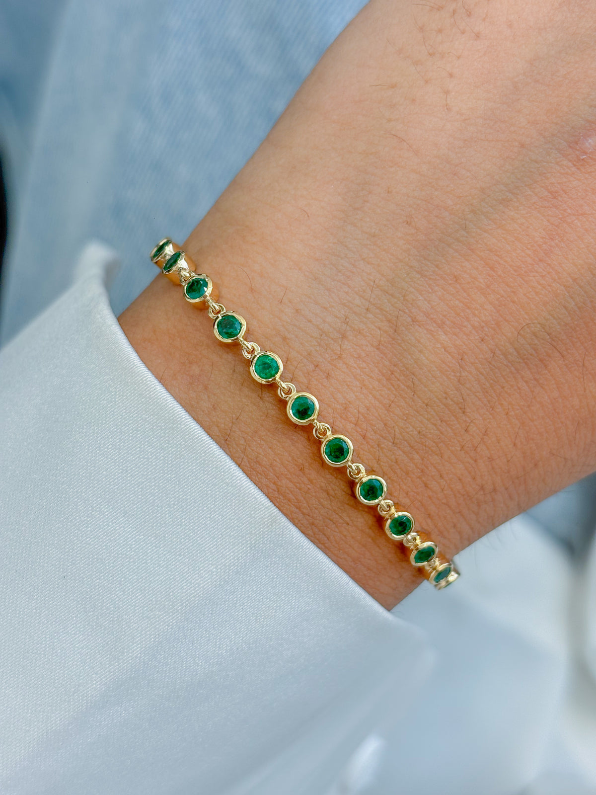 JPBRC-1396/14583 Emerald Bracelet | 18K