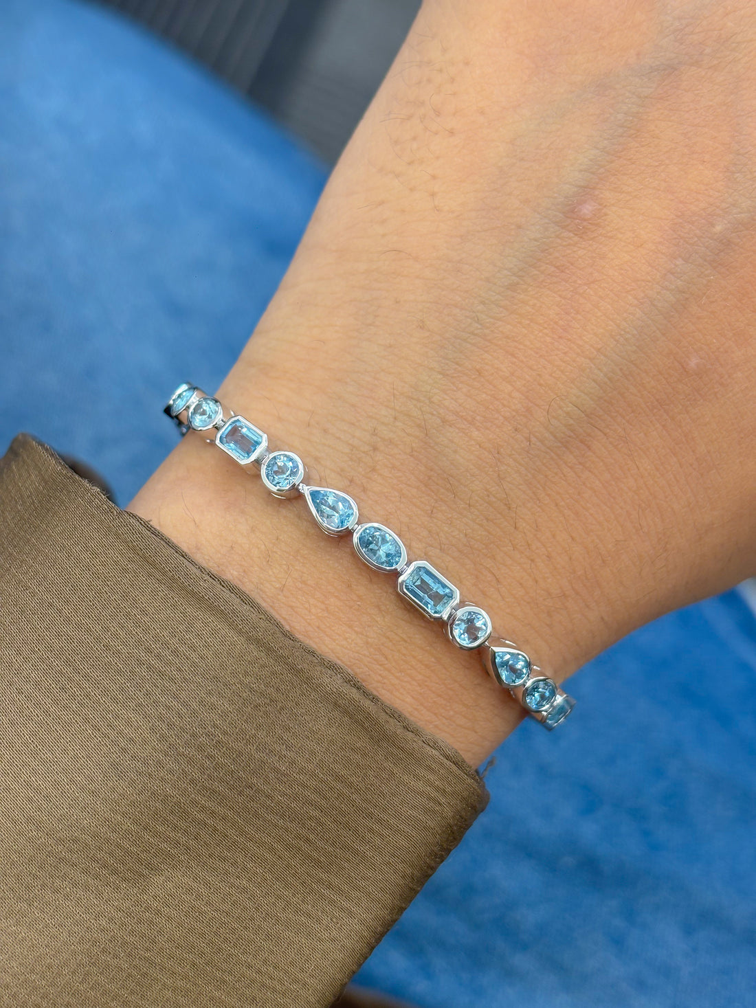JPBRC-1400/14611 Aquamarine Bracelet | 14K