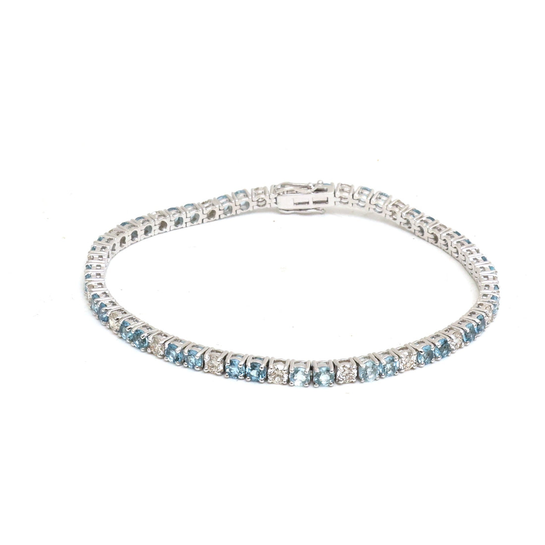 JPBRC-1401/14612 Aquamarine Diamond Bracelet | 14K