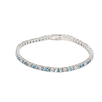 JPBRC-1401/14612 Aquamarine Diamond Bracelet | 14K