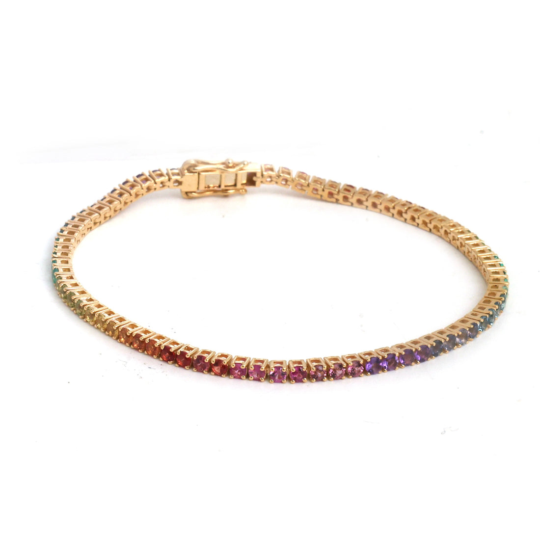 JPBRC-1403/14720 Rainbow Gemstone Bracelet | 14K