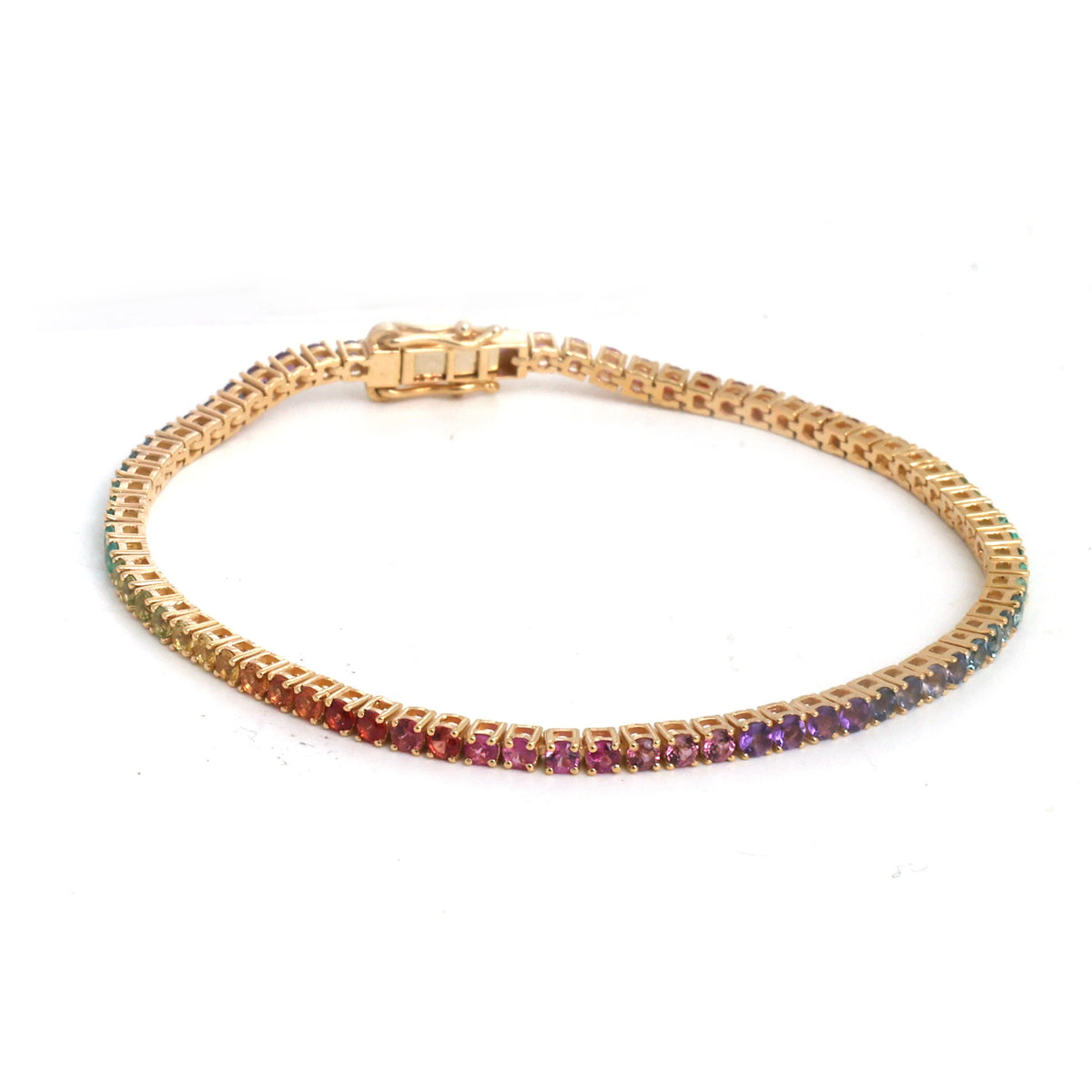 JPBRC-1403/14720 Rainbow Gemstone Bracelet | 14K