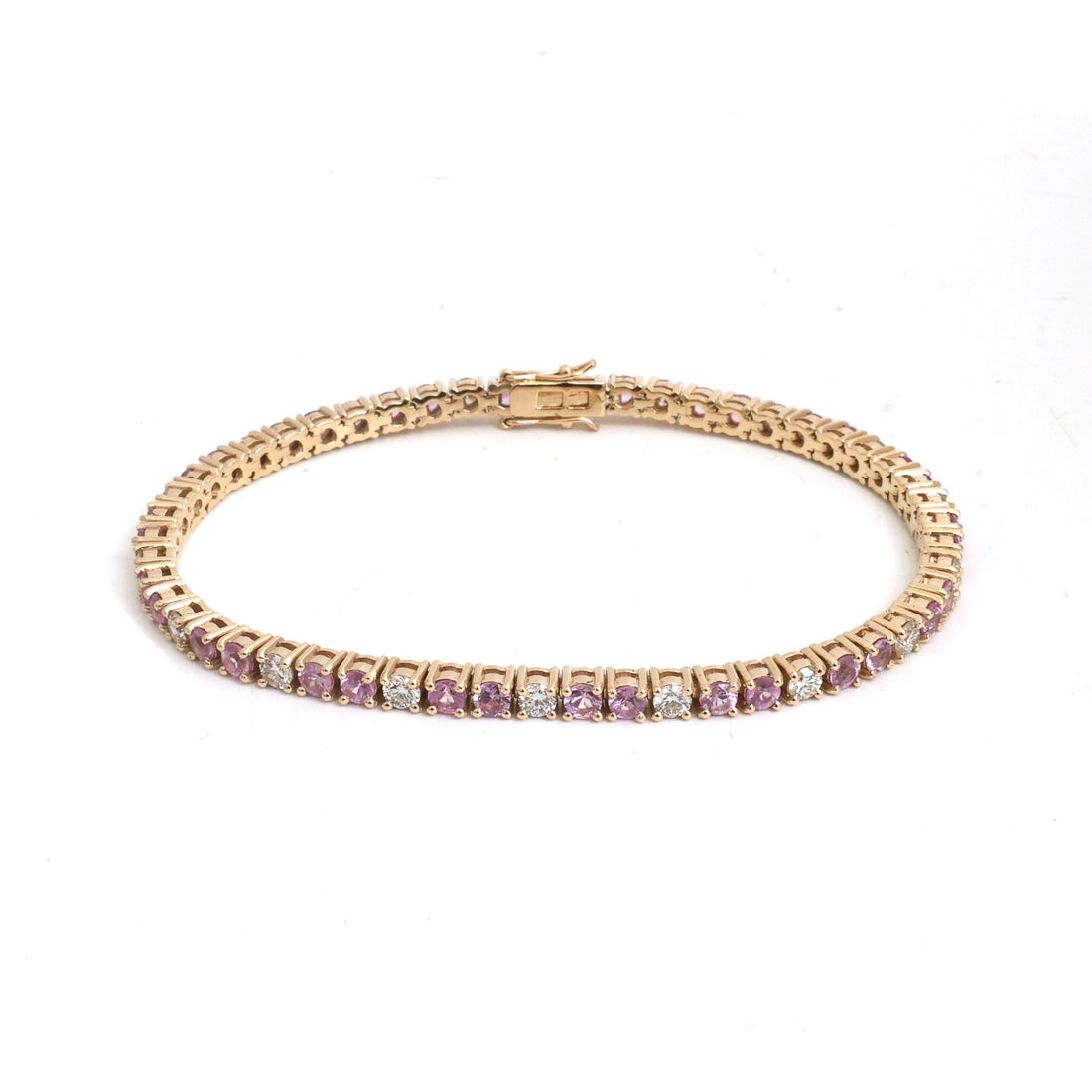 JPBRC-1404/14743 Pink Sapphire Diamond Bracelet | 14K