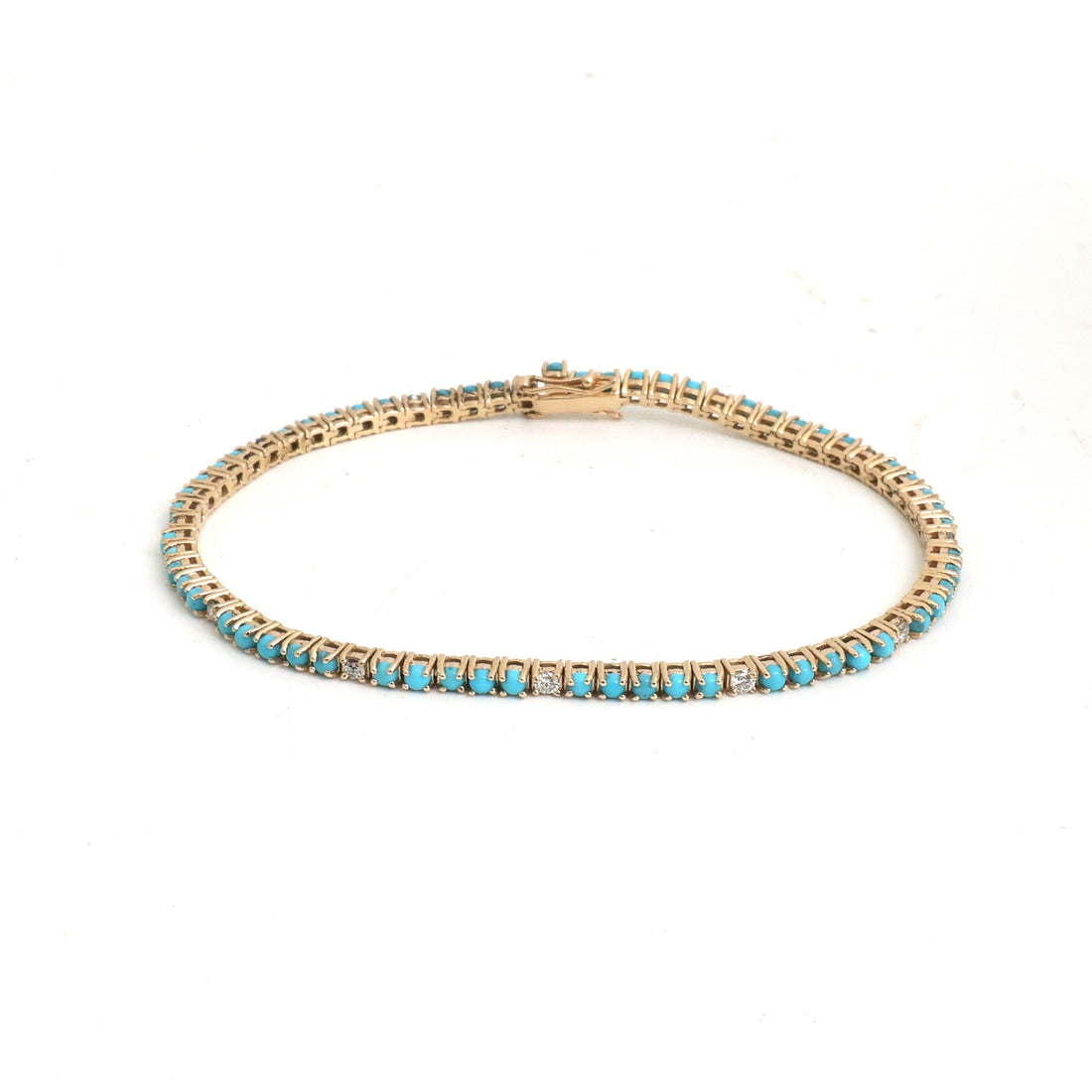 JPBRC-1406/14745 Turquoise Diamond Bracelet | 14K