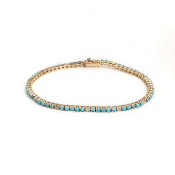 JPBRC-1406/14745 Turquoise Diamond Bracelet | 14K