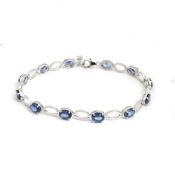 JPBRC-1407/14746 Blue Sapphire Bracelet | 14K