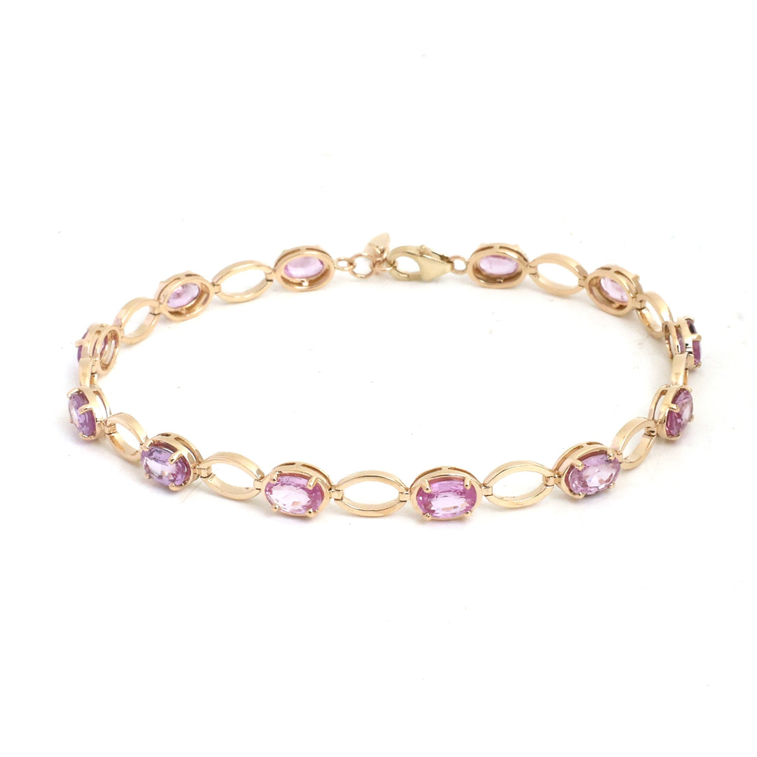 JPBRC-1408/14747 Pink Sapphire Bracelet | 14K
