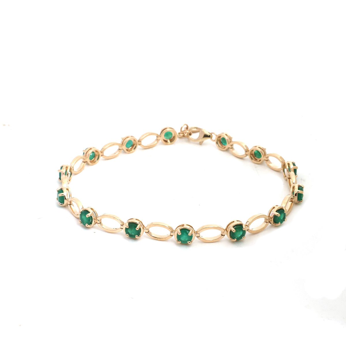JPBRC-1409/14748 Emerald Bracelet | 14K